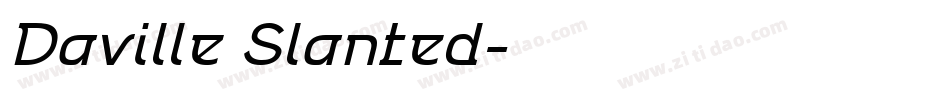 Daville Slanted字体转换